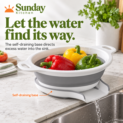 Sunday Kitchen™ Collapsible Colander Set