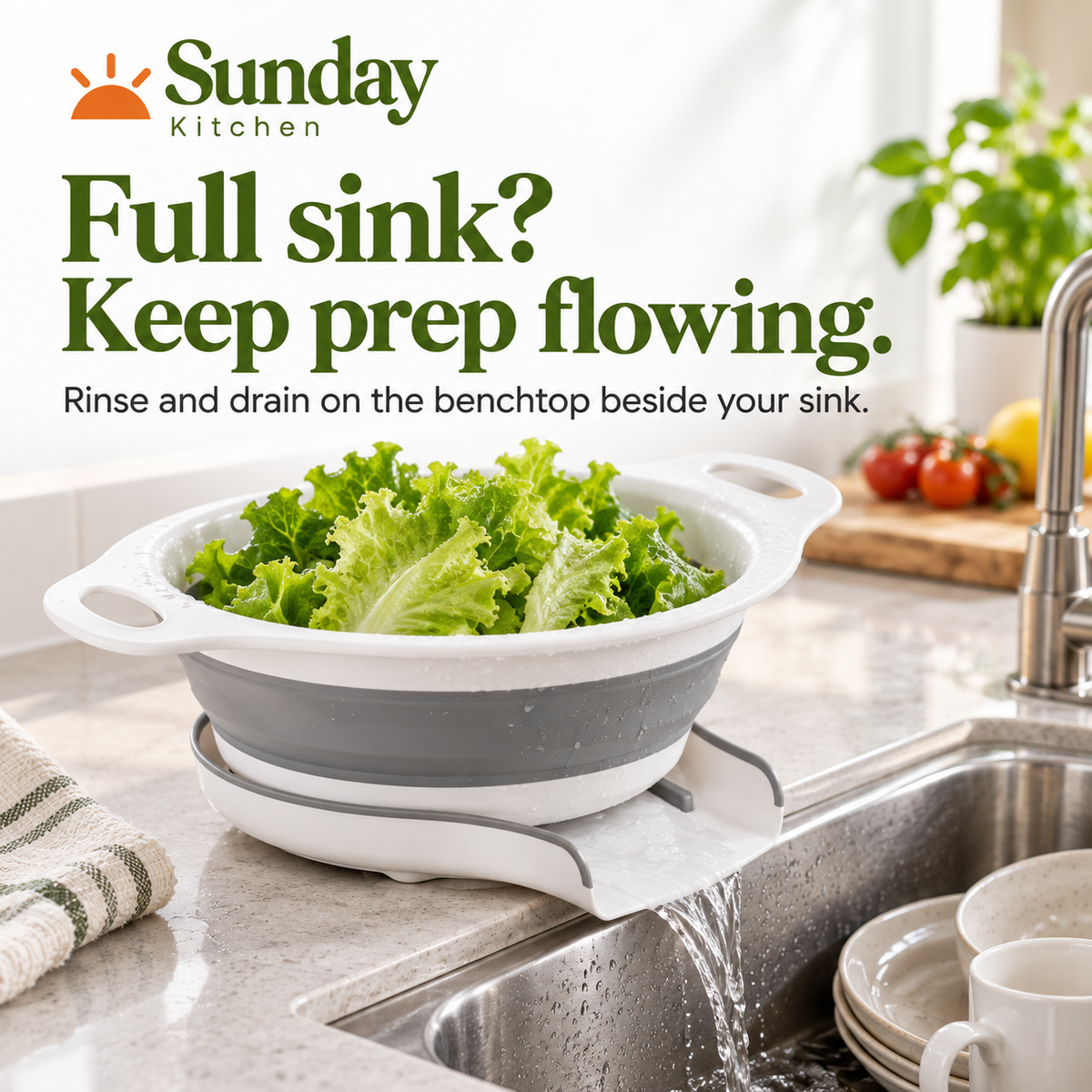 Sunday Kitchen™ Collapsible Colander Set